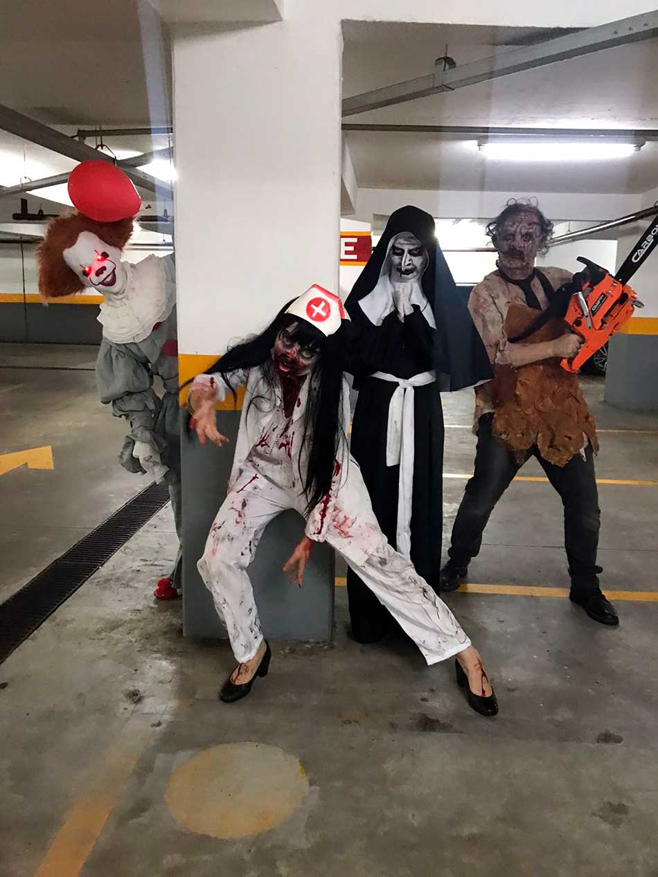 Enfermeira, Freira, It e Leatherface em Tatuapé